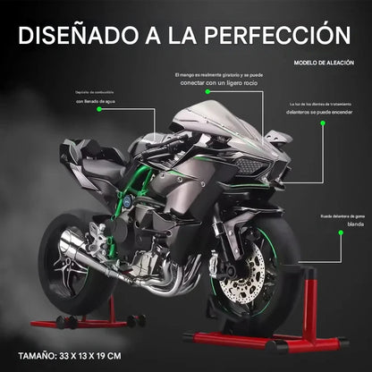 Kawasaki Ninja H2R con motor 1:12